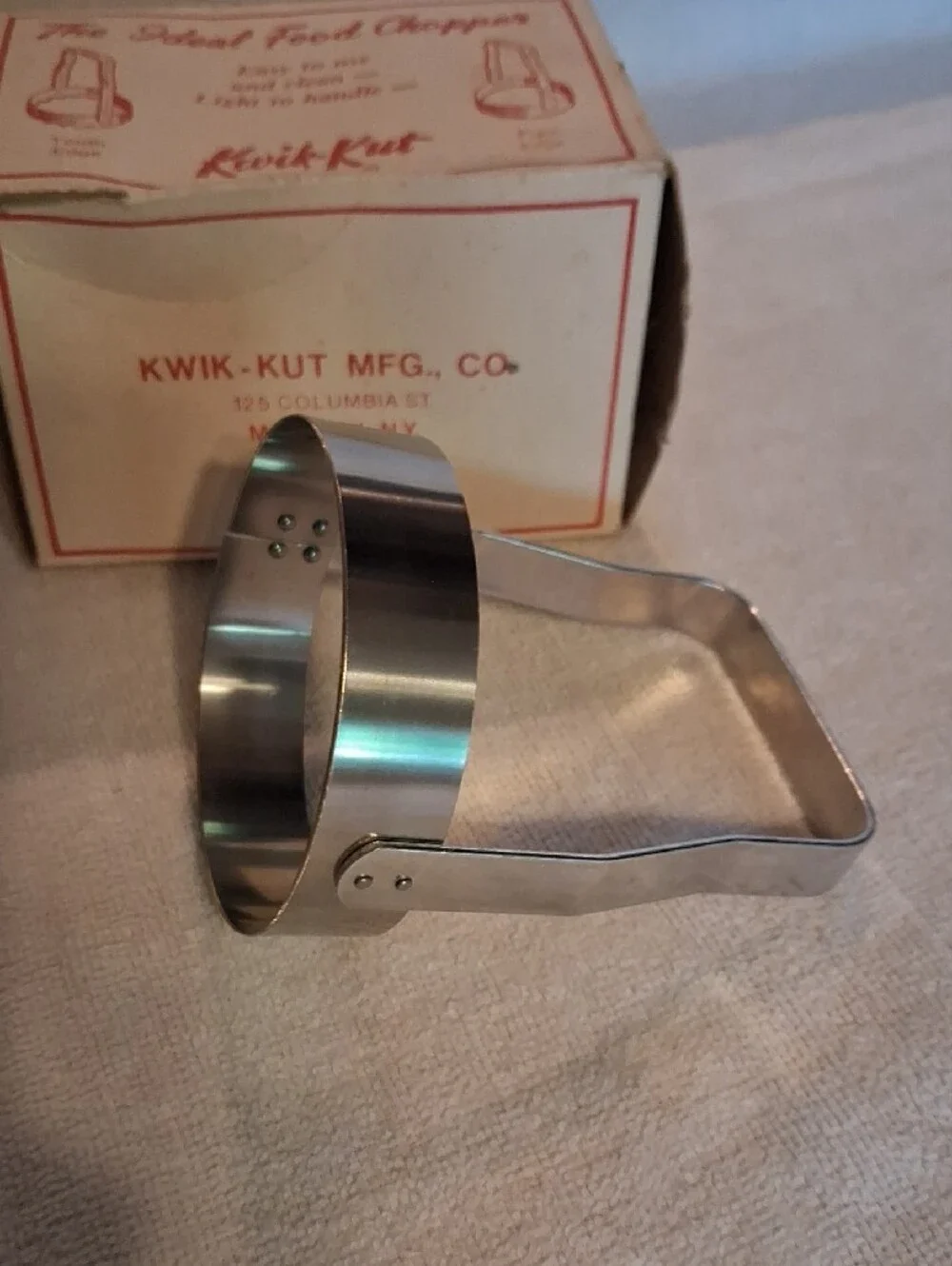 Kwik-Kut Ideal Food Chopper - Stainless Steel New Old Stock